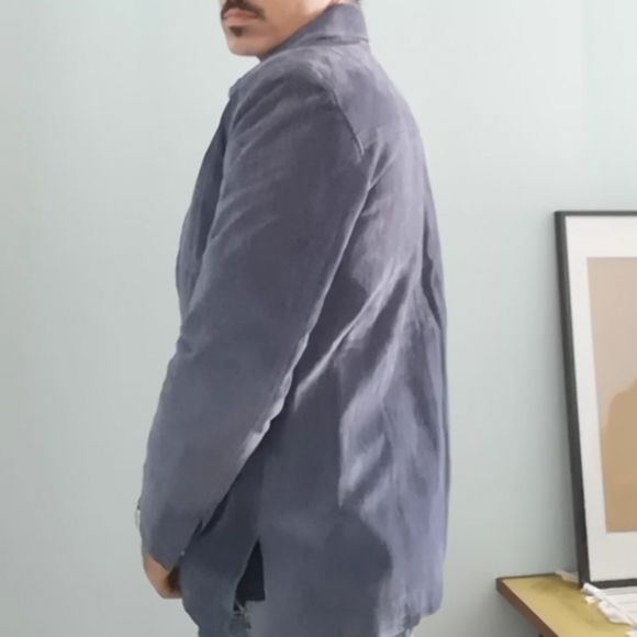 Great looking blue suede jacket - Picture 3 of 6